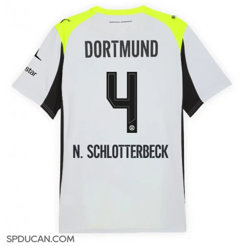 Muški Nogometni Dres Borussia Dortmund Nico Schlotterbeck #4 Gostujuci 2025-26 Kratak Rukav